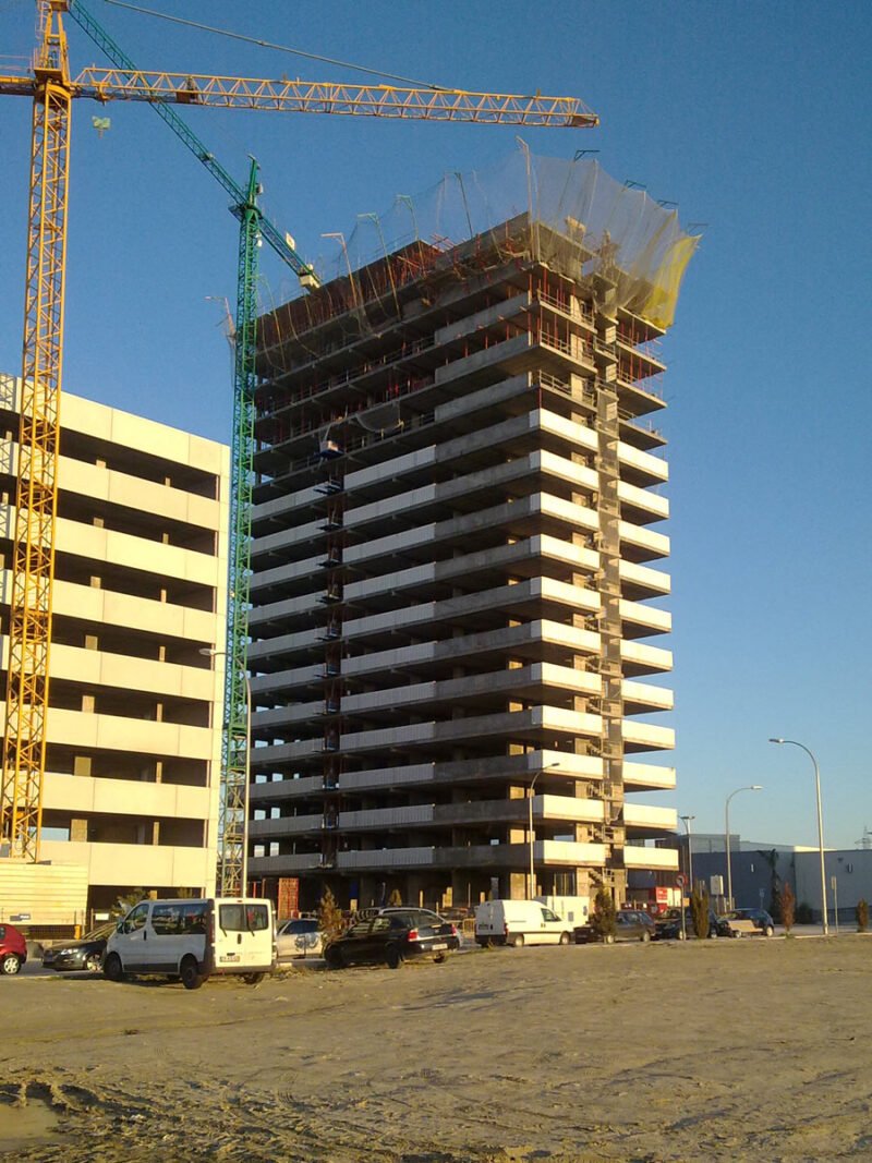 Fachada Baupanel de 55 metros de altura, Madrid 2011