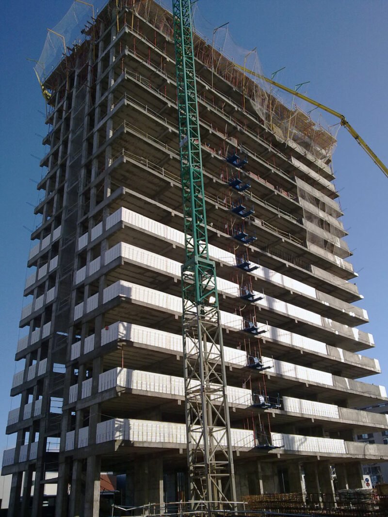 Fachada Baupanel com 55 metros de altura, Madrid 2011