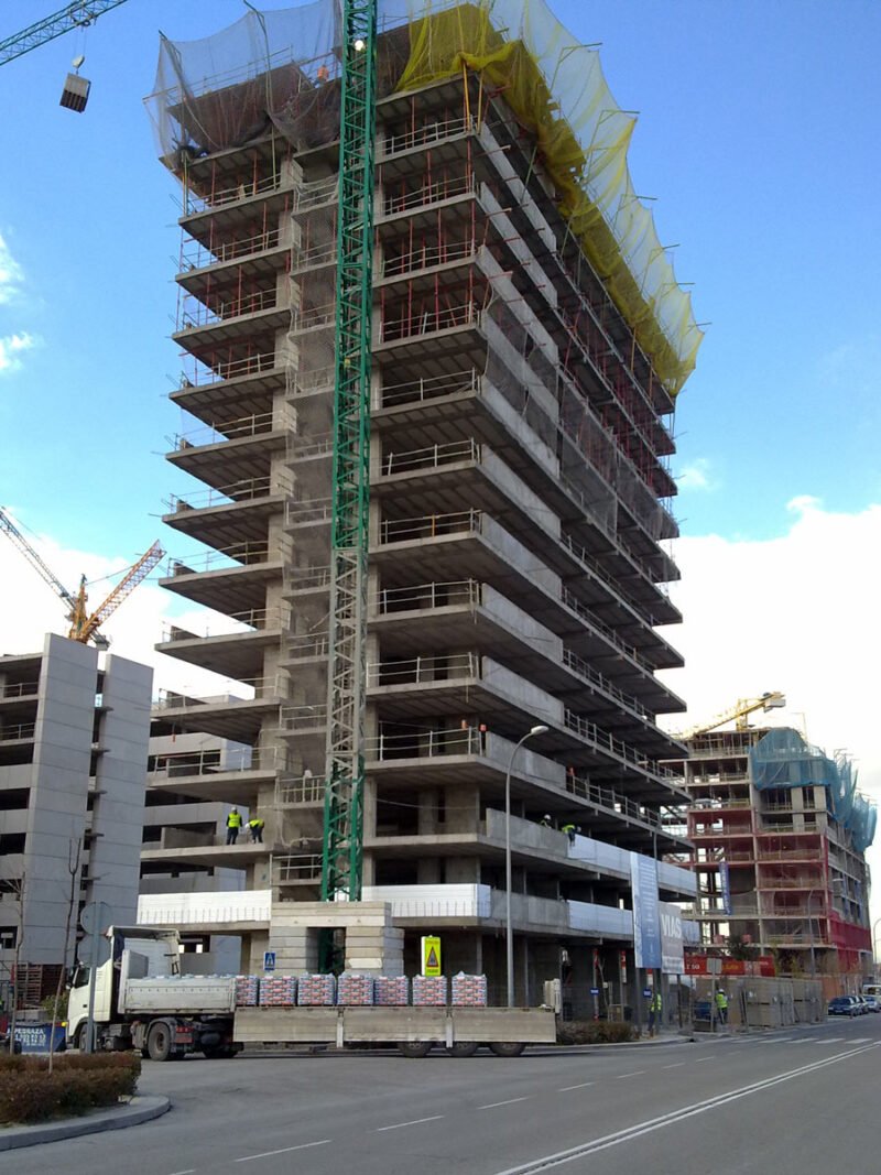 Fachada Baupanel de 55 metros de altura, Madrid 2011