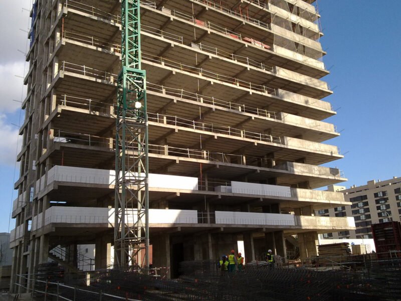 Fachada Baupanel de 55 metros de altura, Madrid 2011