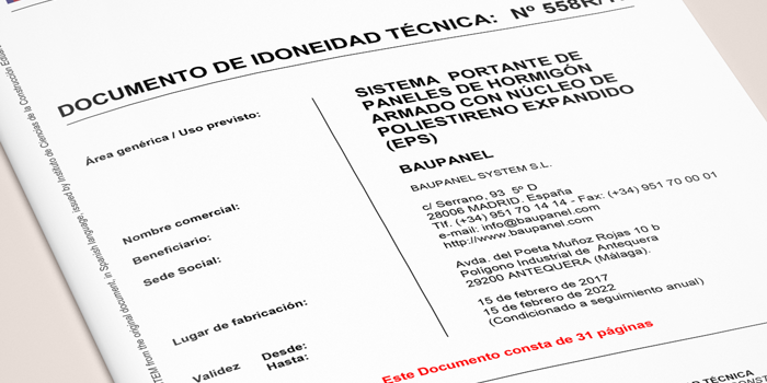 DIT Baupanel 2017, Baupanel System