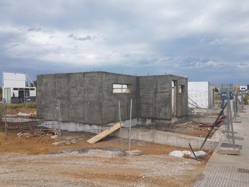 3 Adosados en Rota, Cádiz, sistema constructivo Baupanel System