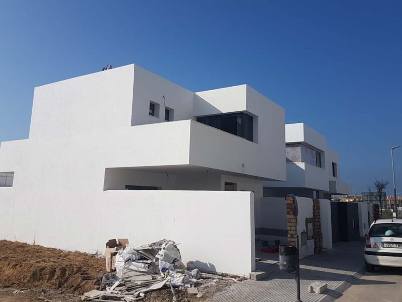 3 Adosados en Rota, Cádiz, sistema constructivo Baupanel System