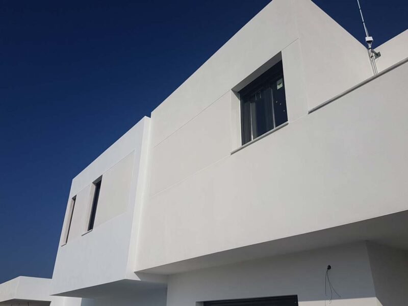 3 Adosados en Rota, Cádiz, sistema constructivo Baupanel System