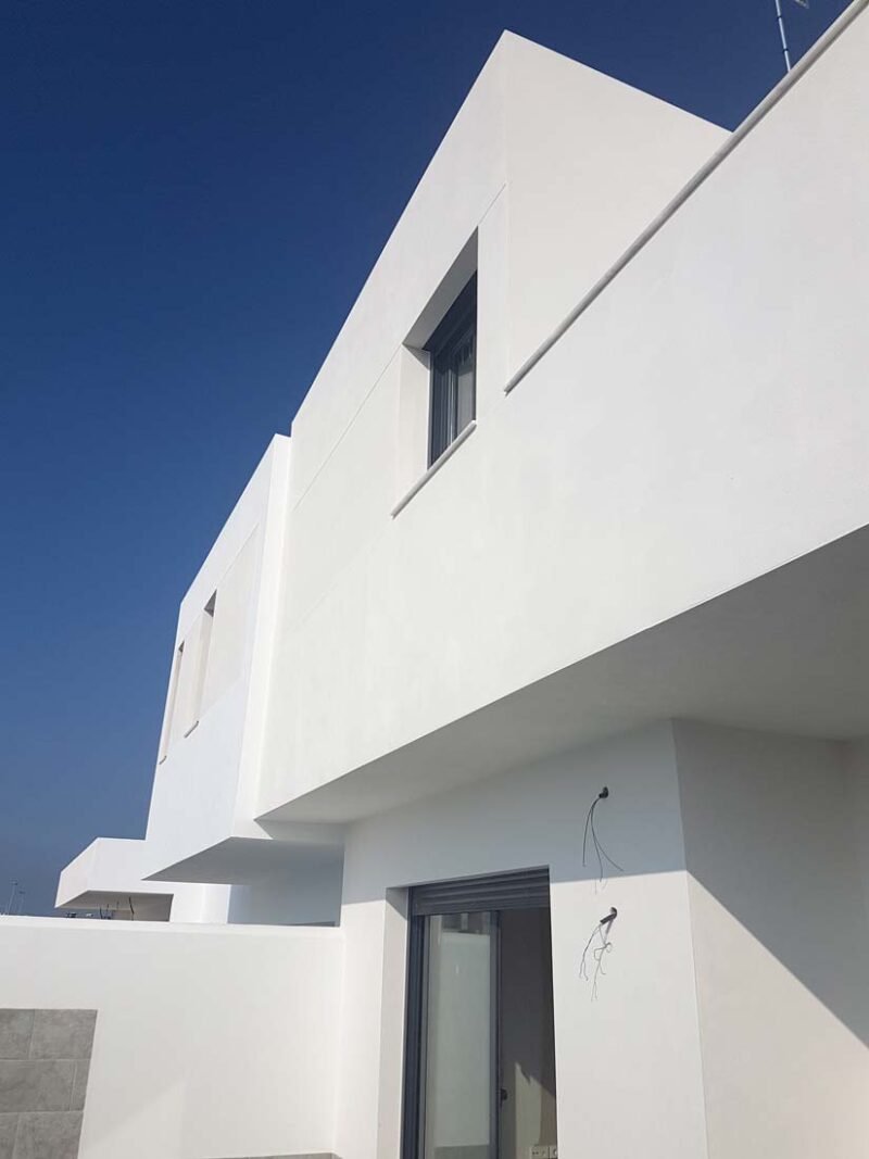 3 Adosados en Rota, Cádiz, sistema constructivo Baupanel System