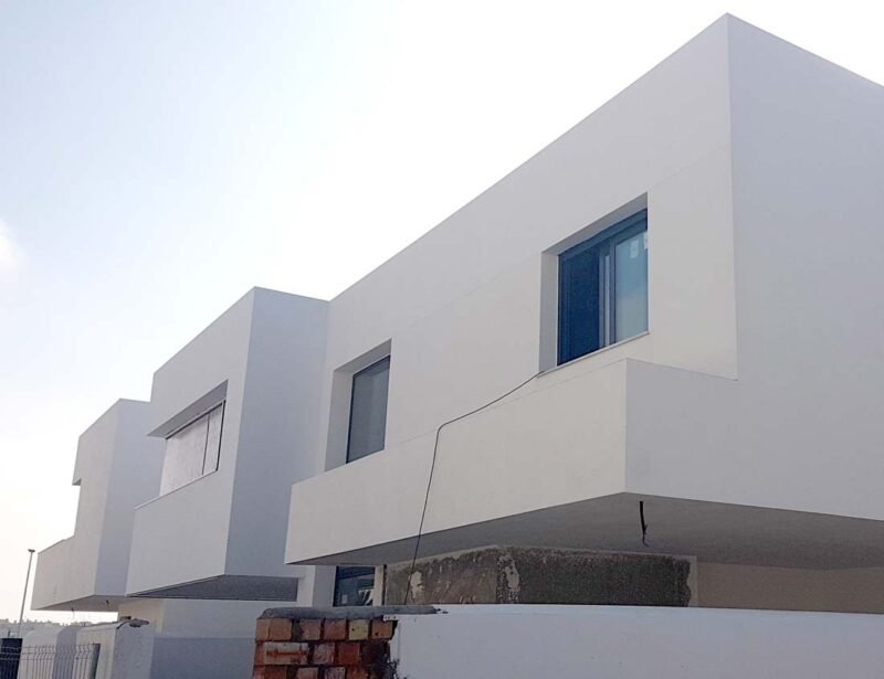 3 Adosados en Rota, Cádiz, sistema constructivo Baupanel System