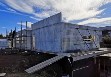 Vivienda en construcción en Gallizano, Cantabria con sistema de construcción Baupanel® System