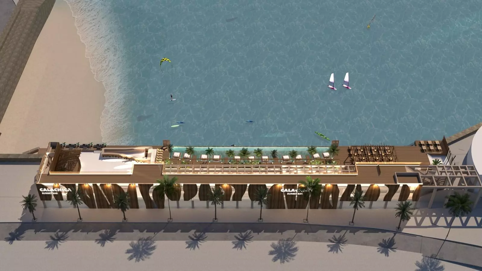 Fachada de Edificio Calachica Sunset Bar