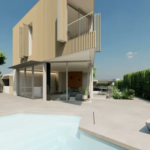 Casa con voladizo Triangular Info 01